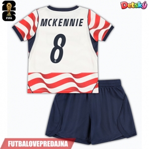 Lacne Dětský Futbalové dres Spojené štáty Weston McKennie #8 MS 2026 Krátky Rukáv - Domáci (+ trenírky)